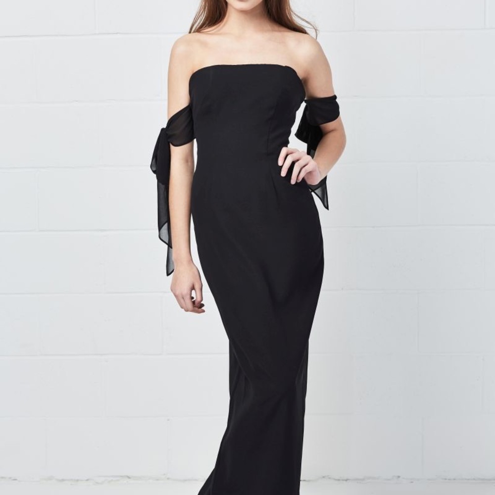 Elegant Black Off-Shoulder Dress